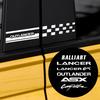 2PCS Car Styling Column Decals Window B Pillars Decorative Stickers For Mitsubishi Asx Lancer Pajero 4 Outlander L200 Ex10 Colt