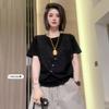 Summer new fake two pieces design sense thin versatile women's shirt shirt fake two tops