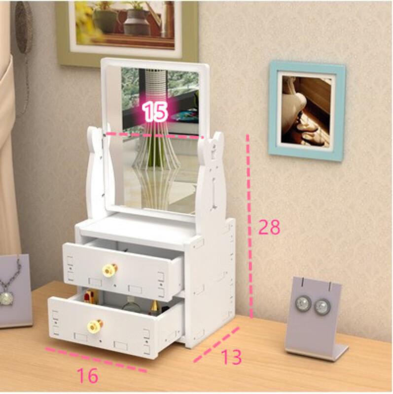 

Miflame Cute Bunny Desktop HD Makeup Mirror with Storage