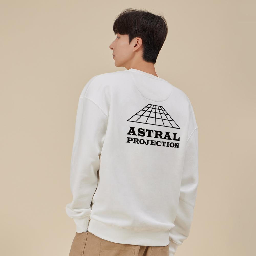 ASTRAL PROJECTION Signature Logo Loose Fit Sweatshirt_White