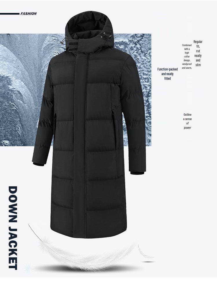 Unisex Sports Cotton-Padded Mid-Length Winter Training Overcoat for Students and Coaches