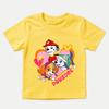 Paw Patrol Kids T Shirt Cotton Short Sleeve Summer Toddler Boys Girls Casual Top with Heart Print
