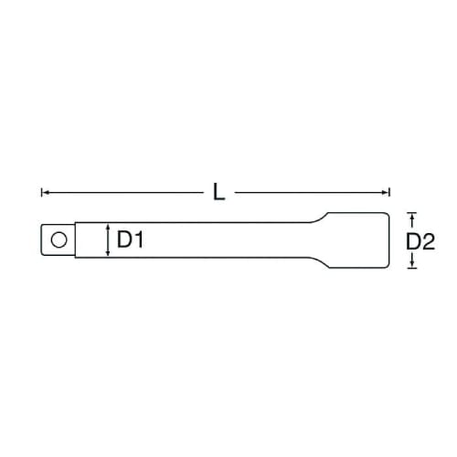 SIGNET 1/4 Drive 2" (50mm) Extension Bar 11505