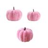 3Pcs Velvety Pumpkin Decoration Artificial Pumpkins For Halloween Christmas Thanksgiving Indoor and Outdoor Decoration