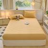 Plaid Fitted Sheet With Elastic Band Non Slip Adjustable Mattress Cover Soft Comfortable For Single Double King Queen Size