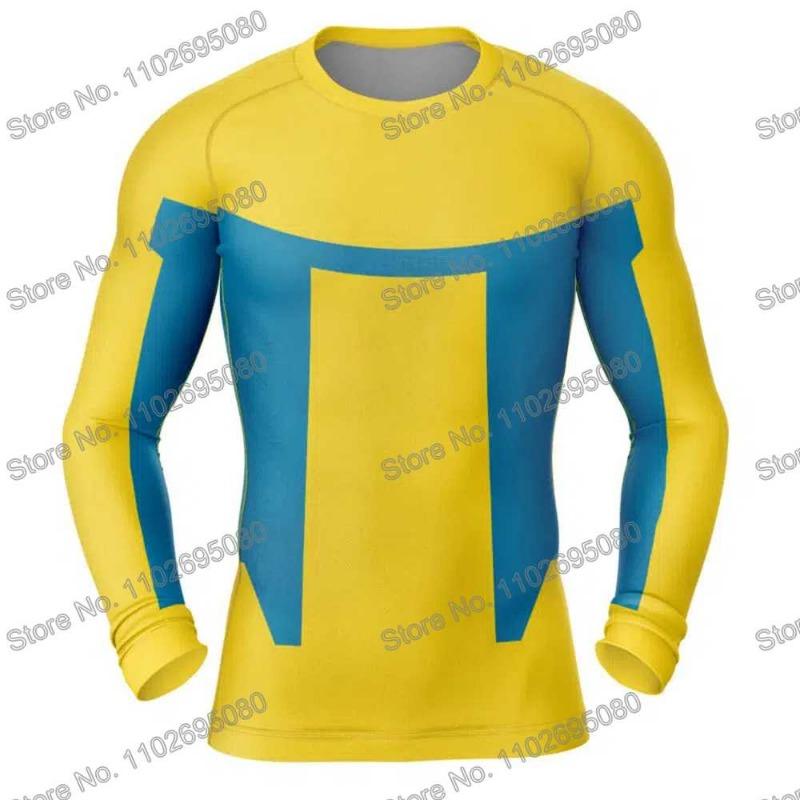 Invincible 2 Rash Guard Diving T-Shirt Pants BJJ Boxing MMA Swimwear Men Summer Long Sleeve Surf Clothing Women GYM Tops Sports