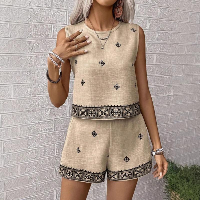 Ensembles Deux Pièces pour Femmes Ensemble de Salon Ensembles Assortis Vêtements pour Femmes Tenues d'Été pour Femmes