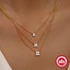 Fashion S925 Sterling Silver Petal Element Three-Layer Stacking With Perfect Neck Effect Necklace