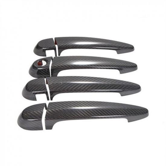 Carbon Fiber Look Door Handle Cover Trim Set For BMW 320i 330i 340i 420i 430i