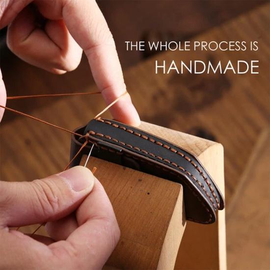 Schwarzes Leder Fernbedienung Auto Schlüsselanhänger Hülle Für Kia EV9 Picanto GT Sorento