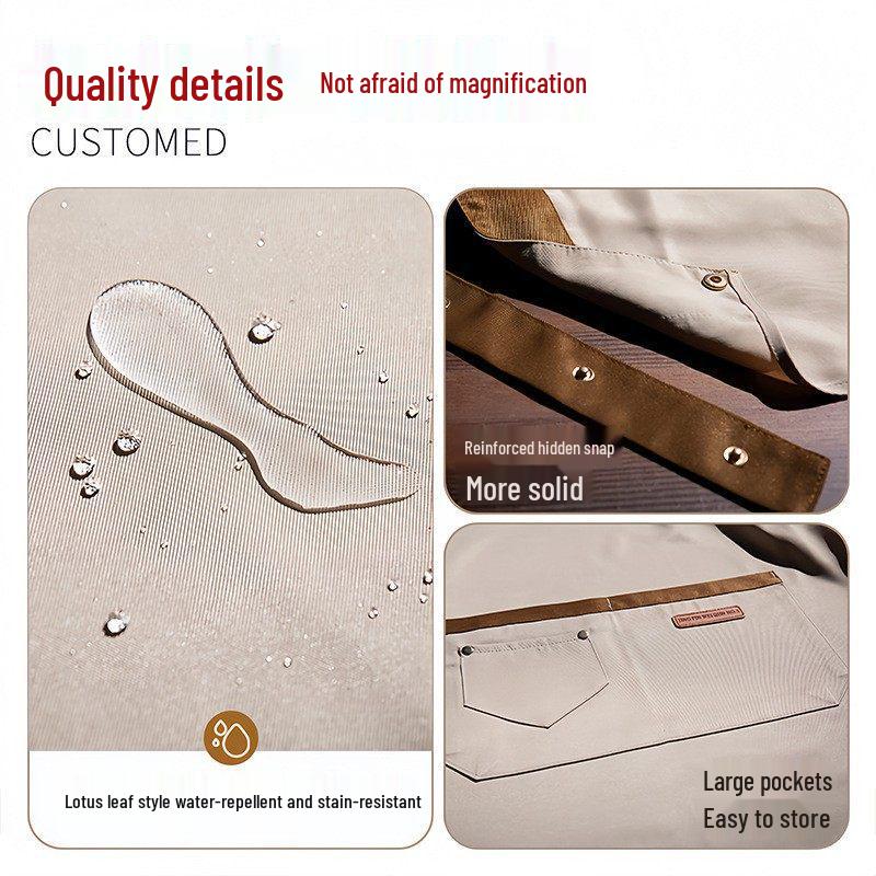 Waterproof Stain-Proof Apron for Supermarket, Catering, and Milk Tea Shops with Logo Printing
