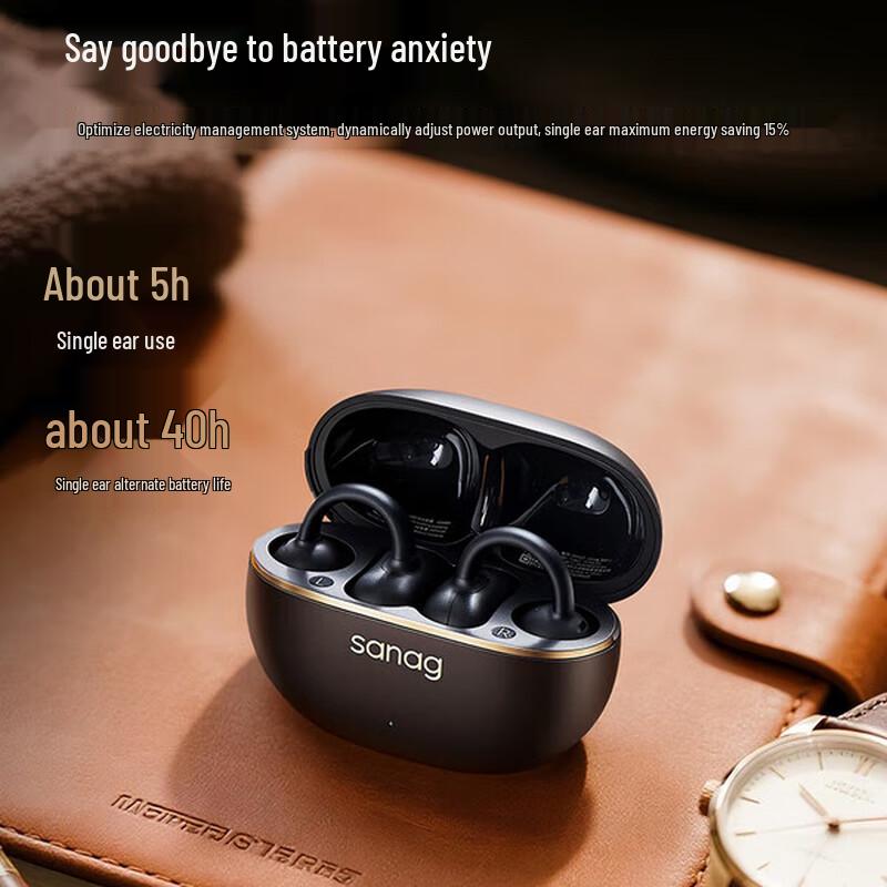 SANAG Z50 Ultra Open-Ear Clip-On AI Bluetooth Headset