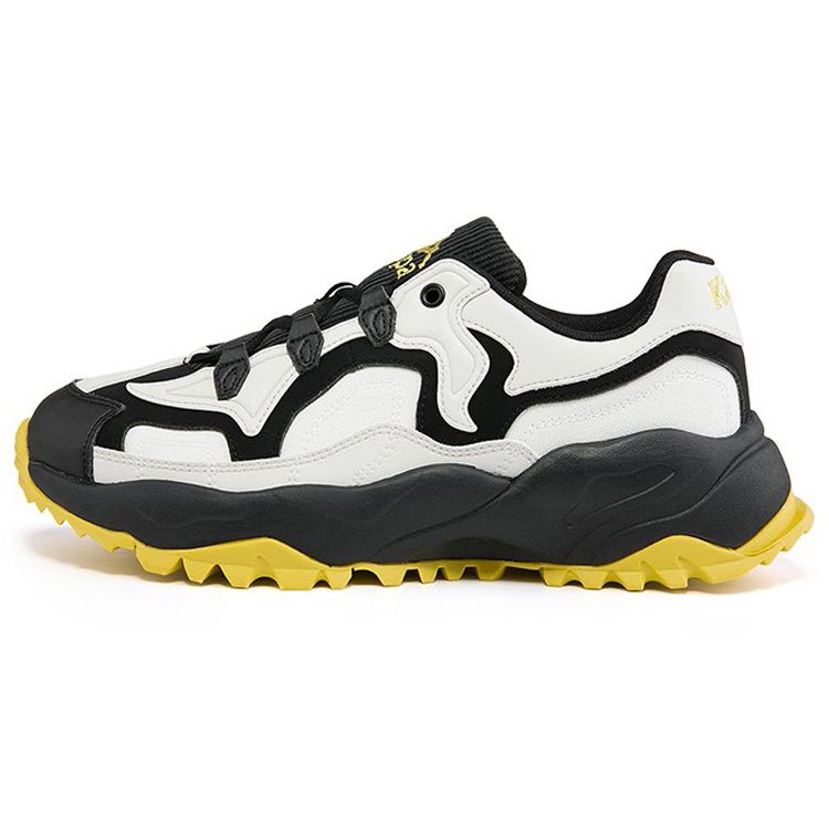 Kappa Retro Thick Sole Low Top Sports Casual Shoes Unisex sneakers White Black Yellow K0AY5MM60D-990A