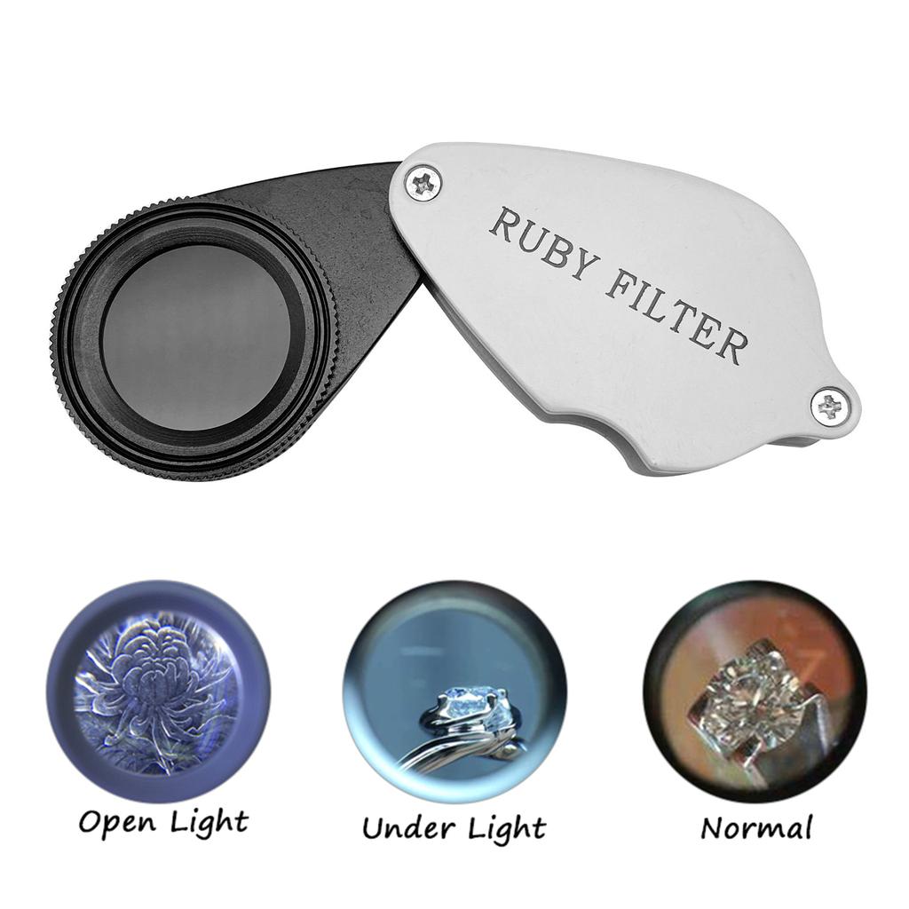 Comapct Chelsea Jadeite Filter Gemstones Lightweight Loupe Suiatble for Gem Emeralds Green-Stones Testing Loupe Gift