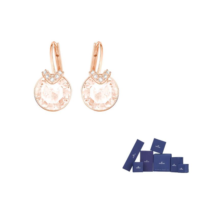 Swarovski Alloy Earrings Womens Rose Gold Original brand box розового золота