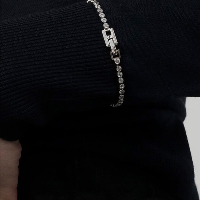 

TORTOISE DOUBLE T round tennis bracelet (#silver#gold) silver