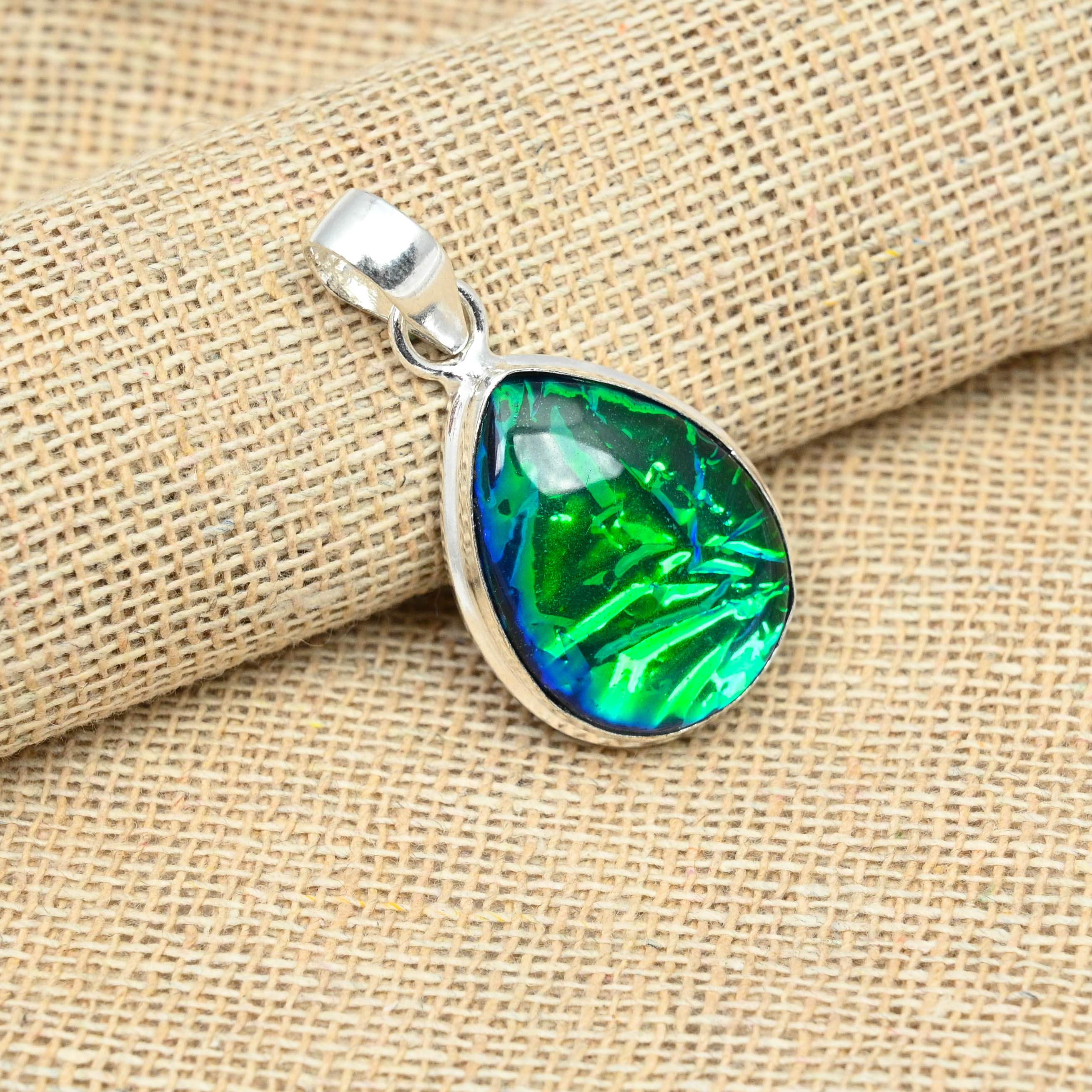 

Синий австралийский тройной опаловый драгоценный камень ручной работы из твердого стерлингового серебра 925 пробы 1.57 Inches синий