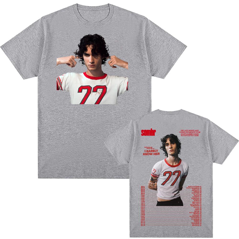 Sombr -The Late Nights and Young Romance Tour North America 2025 T Shirt 100%cotton Vintage High Quality Summer Album Tshirt