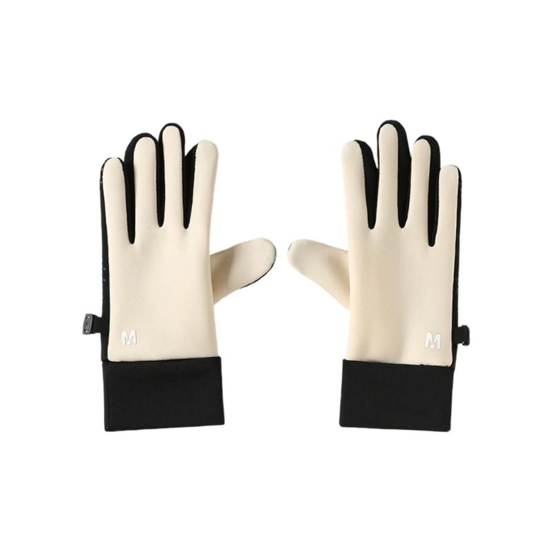 

1 Pair Children‘s Insulated Waterproof Gloves Feature Nonslip Palms for Outdoor Winter Play and Adventures L бежевий