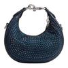 Coach Jonie 15 Borsa a Spalla Piccola Crossbody in Pelle Scamosciata con Cerniera Decorata con Cristalli Donna Deep-Navy CW574-LHLIE