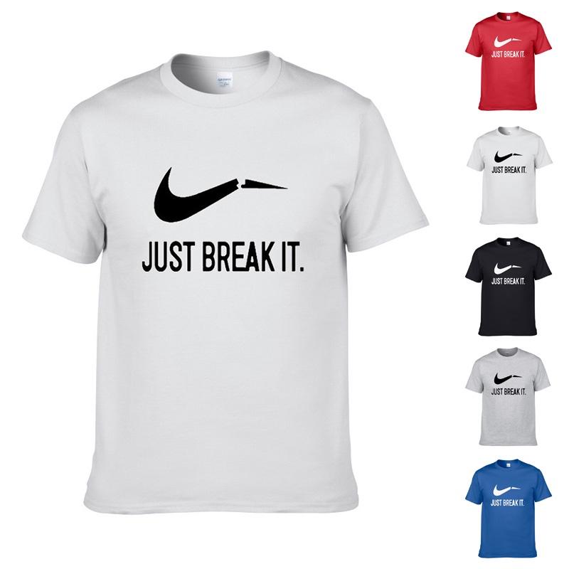 It Just Break Tshirt Men Streetwear Funny Summer Cotton Print Shirt Tops Tee