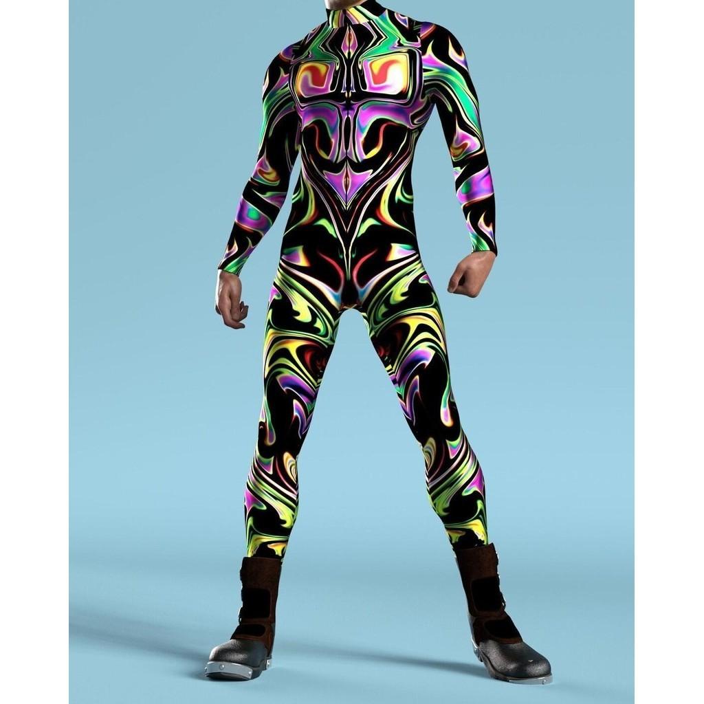 

Унисекс Киберпанк 3D цифровая печать Хэллоуин вечеринка ролевая игра наряд для женщин мужчин косплей костюм карнавальный комбинезон Adults XXXXL