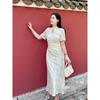 Encounter the New Plus-Size Chinese-Style Engagement Improved Qipao Dress for Women, Designed for the Summer, with a Retro and Elegant Vibe