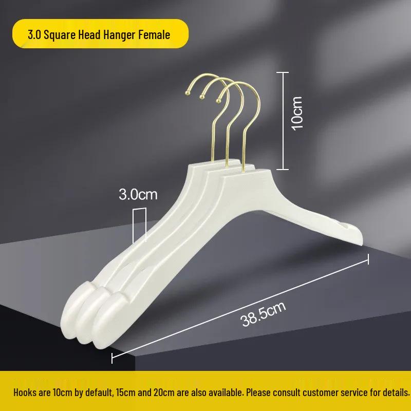 Pure White Plastic Hangers & Imitation Wood Grain Hangers with Pants Clips for Children's and Women's Clothing