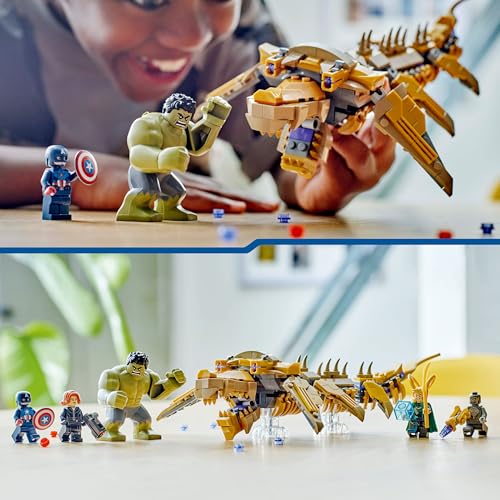 LEGO Marvel Avengers and Leviathan Battle Toy Birthday Present Block Boys Girls Children 7 Years Old 8 Years Old Elementary School Students Marvel