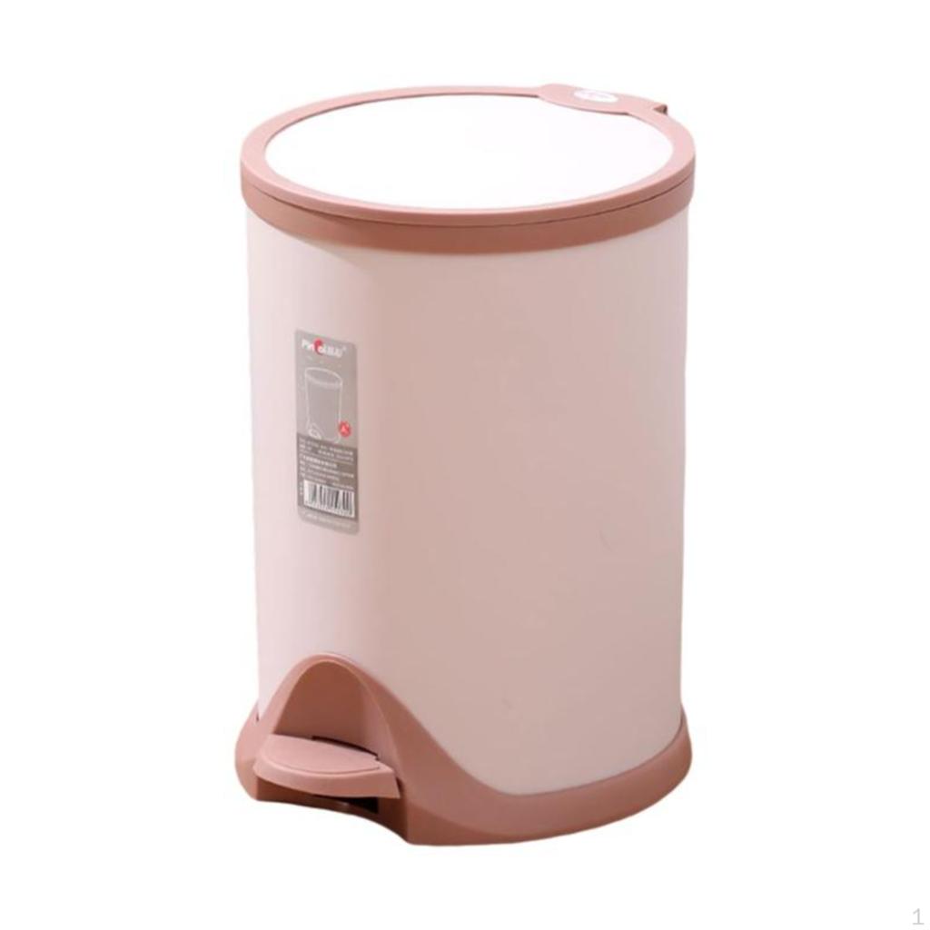 Trash Can, Soft Close Foot Pedal, Odor Control Lid, Kitchen, Bathroom, Office 11L Gray White