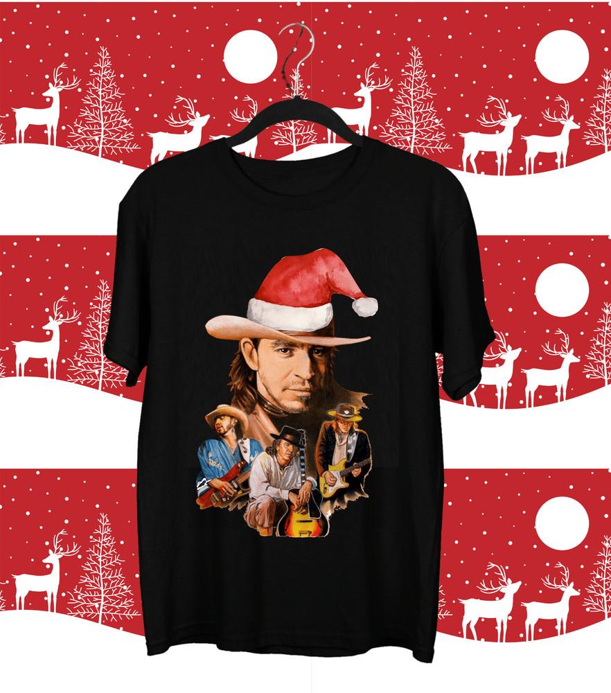Stevie Ray Vaughan Santa Christmas Hat T shirt Full Size S-5XL AA1702 Unisex T-Shirt M