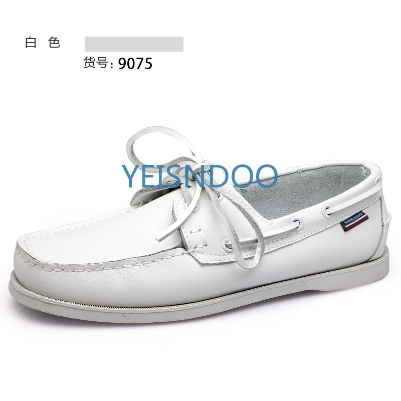 Fashion Male Classic Boat Shoes Leather Hot Sale New Men's Outdoor Walking Shoes Men Wedding Dress Shoes Lace-Up Fashion Men Loafers