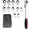 8-in-1 / 13-in-1 Interchangeable Head Ratchet Wrench Set | Flexible Head & Chrome Vanadium Steel