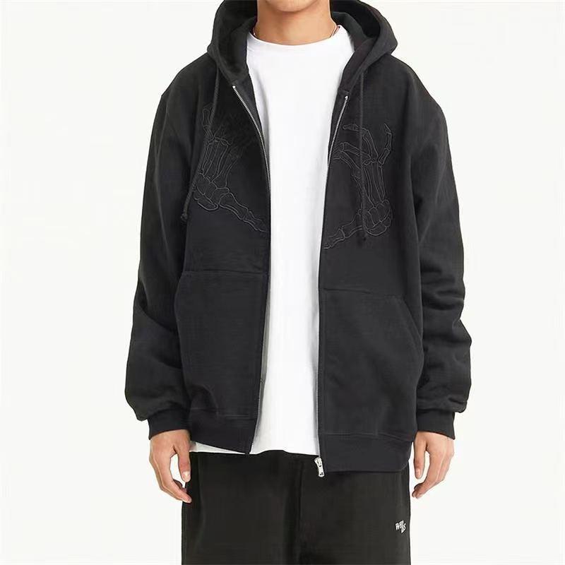 European & American Gothic Butterfly Zipper Hoodie - Autumn/Winter Style