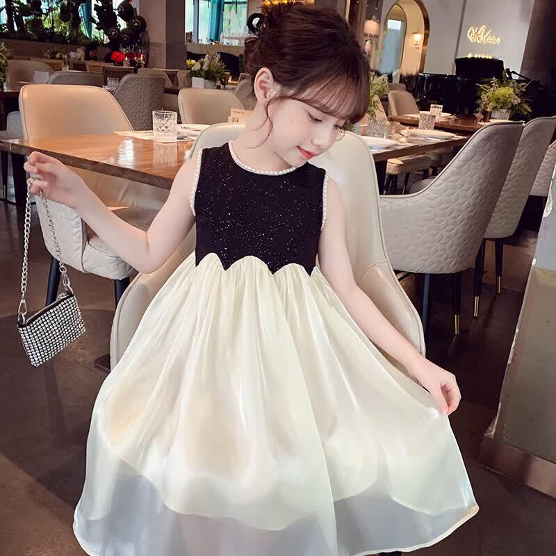 MIMIHELLO Girls  Sleeveless Princess Vest Dress 120