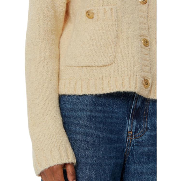 Tommy Hilfiger Solid Color Single-Breasted Long Sleeve Knit Sweater Women sweater Beige WW0WW44473-AEX