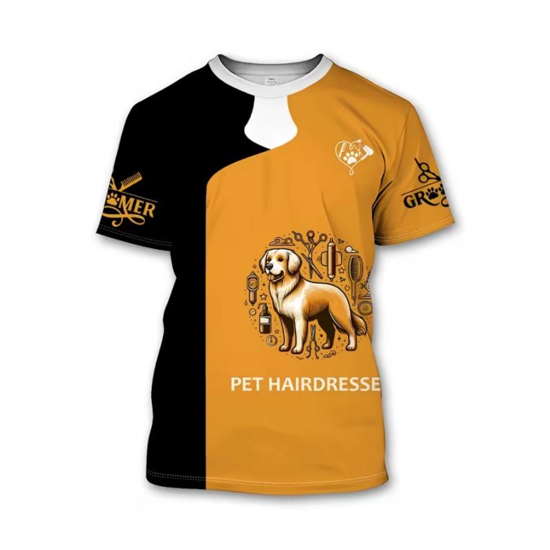 Men's Fashion 3D Printed Men's T-Shirt Round Neck Short Sleeve Trendy Street Wear
