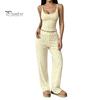 Floral Printed Camisole Pajama Set Women Pajamas with Print, Sleeveless U Neck Lightweight Sleep Sets for Vacation And Pants, Sexy Comfortable