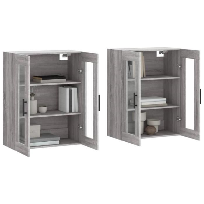 VidaXL Wall Cabinets 2 Pcs Sonoma Grey Engineered Wood 3197967