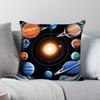 1pc Planets The Solar System Mars Saturn Moon Pillow Case Square Bedroom Sofa Leisure Comfort Cushion Car Living Home Decoration