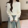 2026 Autumn/Winter Women's Beaded Pullover Sweater - High-End Korean Style Knit Base Layer
