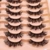 20 Pairs of Naturallycrossed 3D Black False Eyelashes Are Fluffy, Slender and Soft, and 15-20mm Thick False Eyelashes Are Worn Daily.