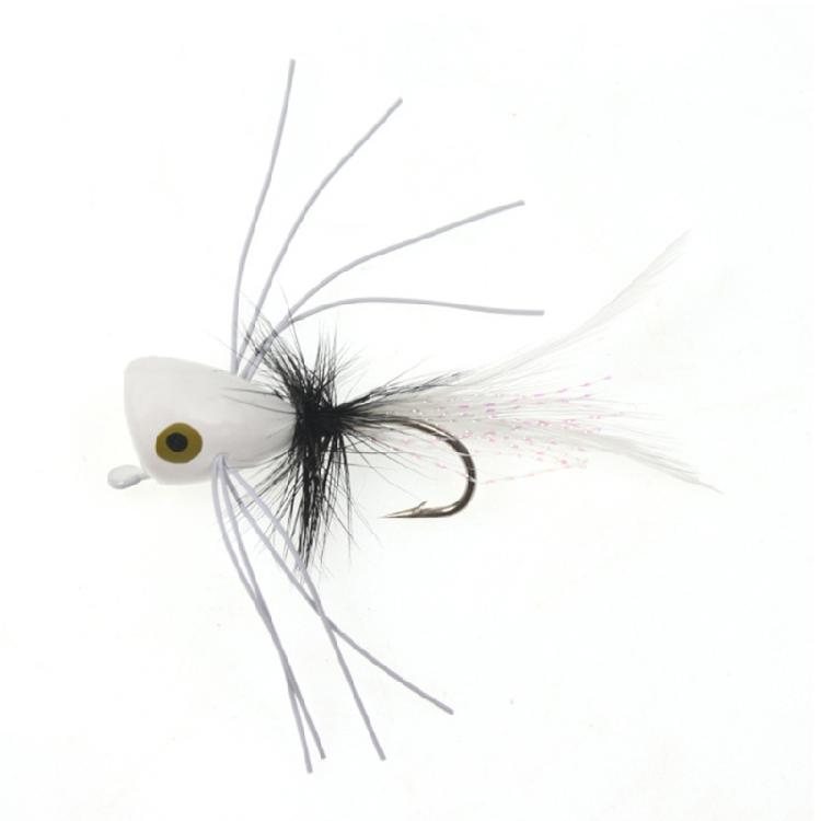 Fly Fishing Popper with Hook Fly Popper Lures for Trout Salmon Artificial Baits Popping Lure Topwater Fishing Lure