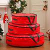 Holiday Decoration Storage Bag With Clear Card Slot Strong PE Component Portable Wreath Planner Case