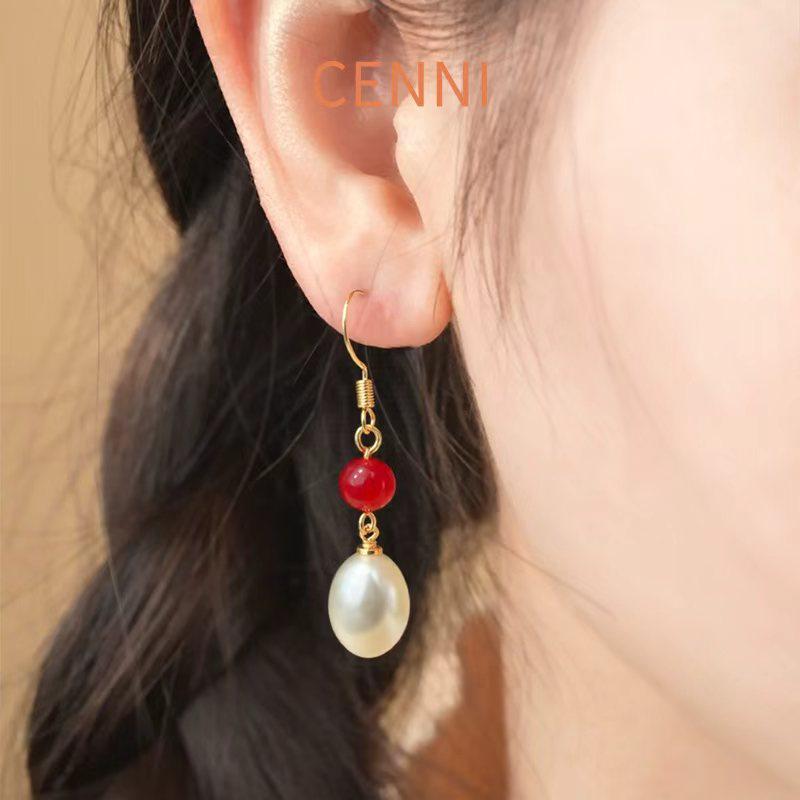 Китайские ретро серьги с жемчужной кисточкой - Элегантный дизайн в стиле Ханьфу