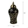 Ceramic Flower Vase Porcelain Ginger Jar with Lid Storage Tank for Floral Arrangement,