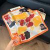 Fashion Black and White Printing Temperament Square Scarf Imitation Silk Korean Version Decorative Scarf Scarf Professional Decorative Shawl Silk Scar