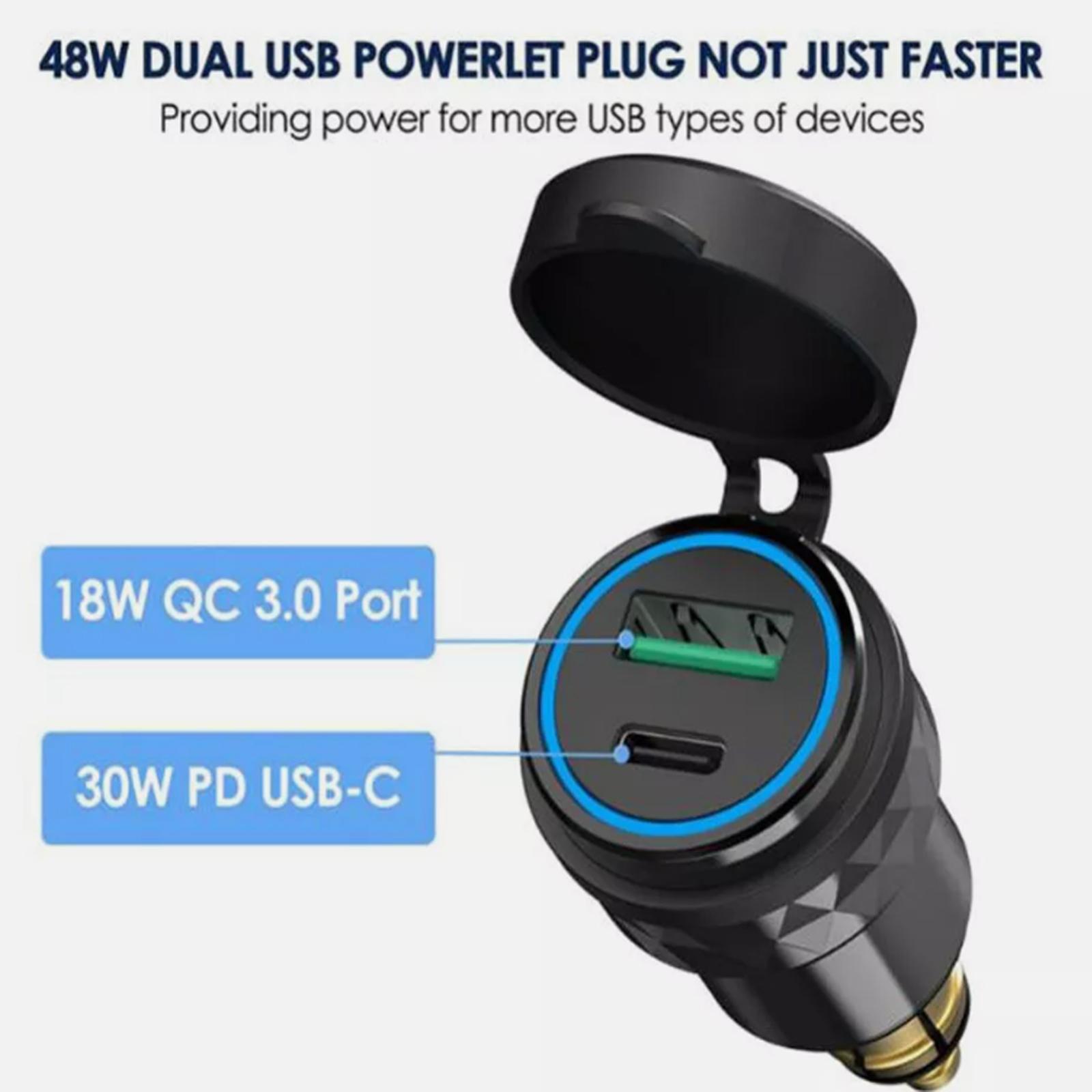 

Подвійний USB-зарядний пристрій Hella DIN, розетка для мотоцикла BMW Ducati Triumph НОВИНКА червоний