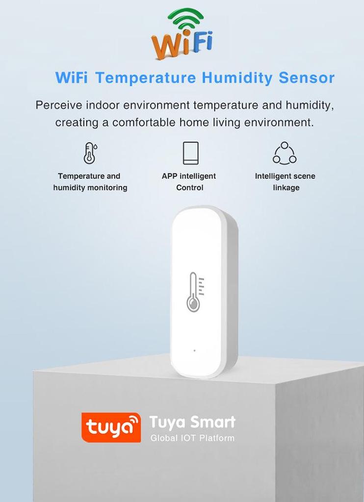 Graffiti Smart WiFi Temperature and Humidity Sensor for Home