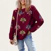2025 European Autumn/Winter Women's Christmas Print Loose Pullover Hoodie